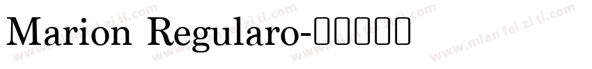 Marion Regularo字体转换